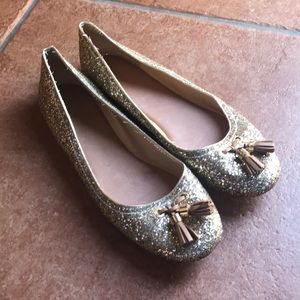 Sperry sequins metallic gold ballet flats size 12M